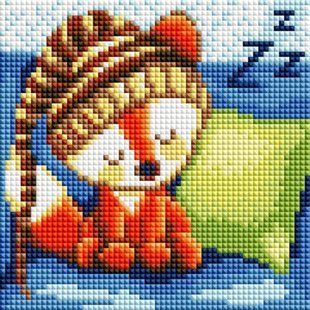Набір алмазної мозаїки ColorArt 15х15 Сонна лисичка PP1102 1293424787 фото