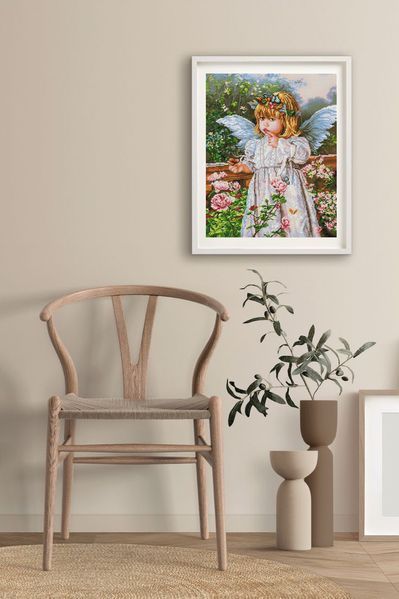 Алмазна мозаїка ColorArt 40х50 Чарівний ангелик SP040, повна викладка, квадратні алмазики 653094645 фото