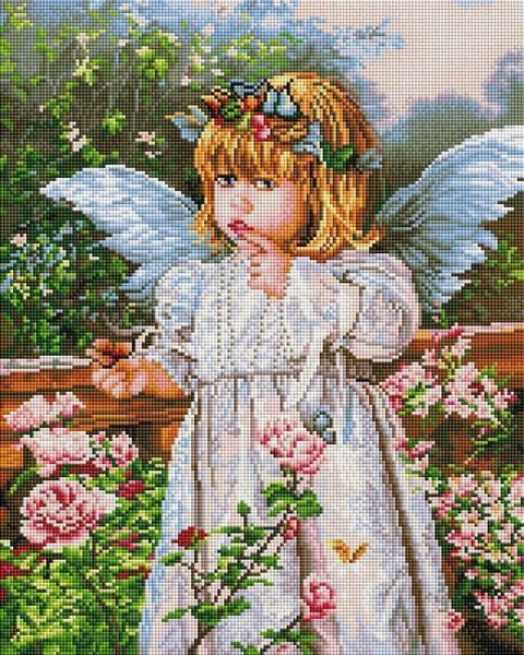 Алмазна мозаїка ColorArt 40х50 Чарівний ангелик SP040, повна викладка, квадратні алмазики 653094645 фото
