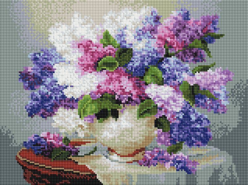 Алмазна мозаїка ColorArt 30х40см Букет бузку ST408 580908574 фото
