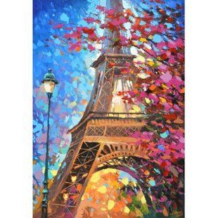 Набір алмазної мозаїки ColorArt 30х40см Ейфелева вежа в квітах ST435 580914861 фото