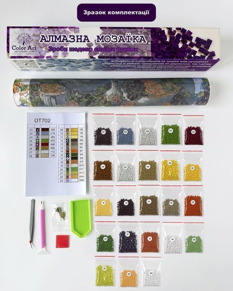 Алмазна мозаїка ColorArt 30х40см Троянди у вазі ST418, повна викладка, квадратні алмазики 580916349 фото